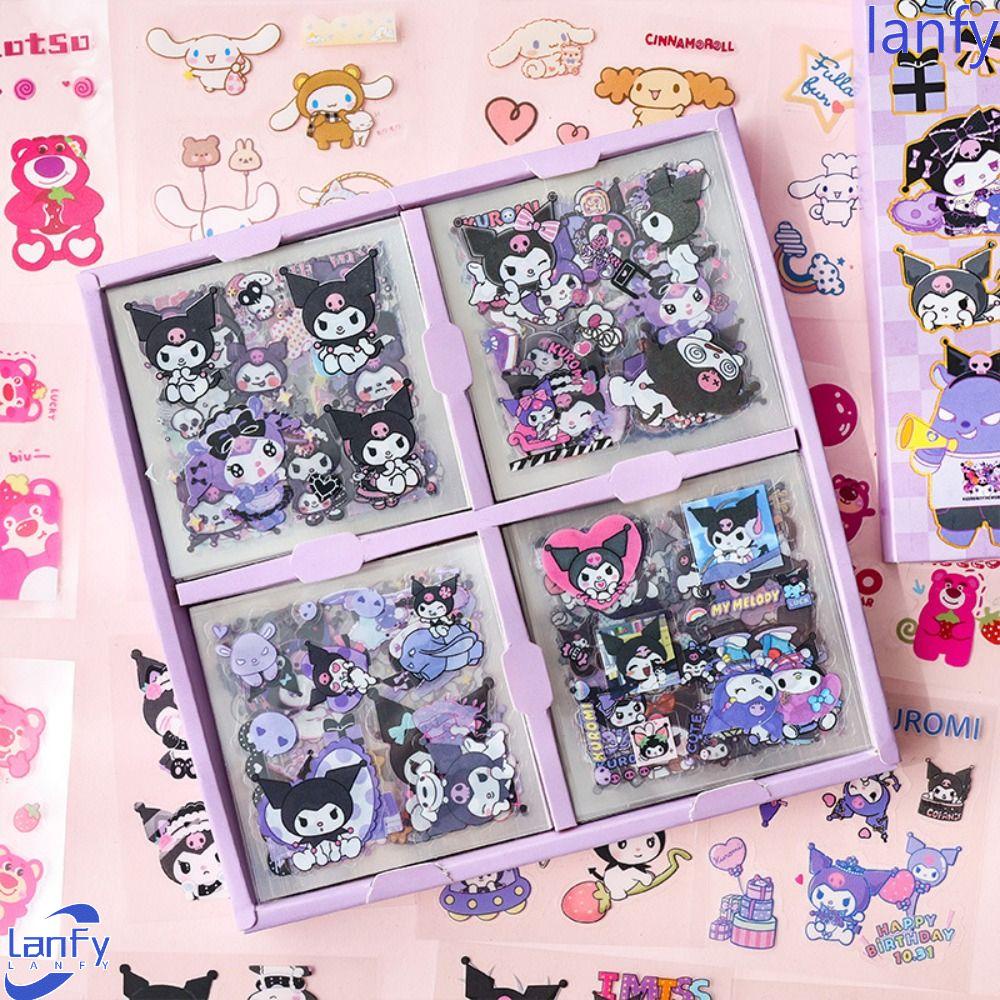 Lanfy Kartun Kotak Stiker Kawaii Gadis Scrapbooking DIY Mainan Anak Telepon Laptop Alat Tulis Guka Goo Card Sticker