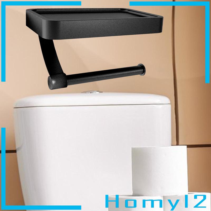 [HOMYL2] Paper Roll Holder Rak Aluminium Tempat Roll Toilet Multifungsi Untuk Dinding