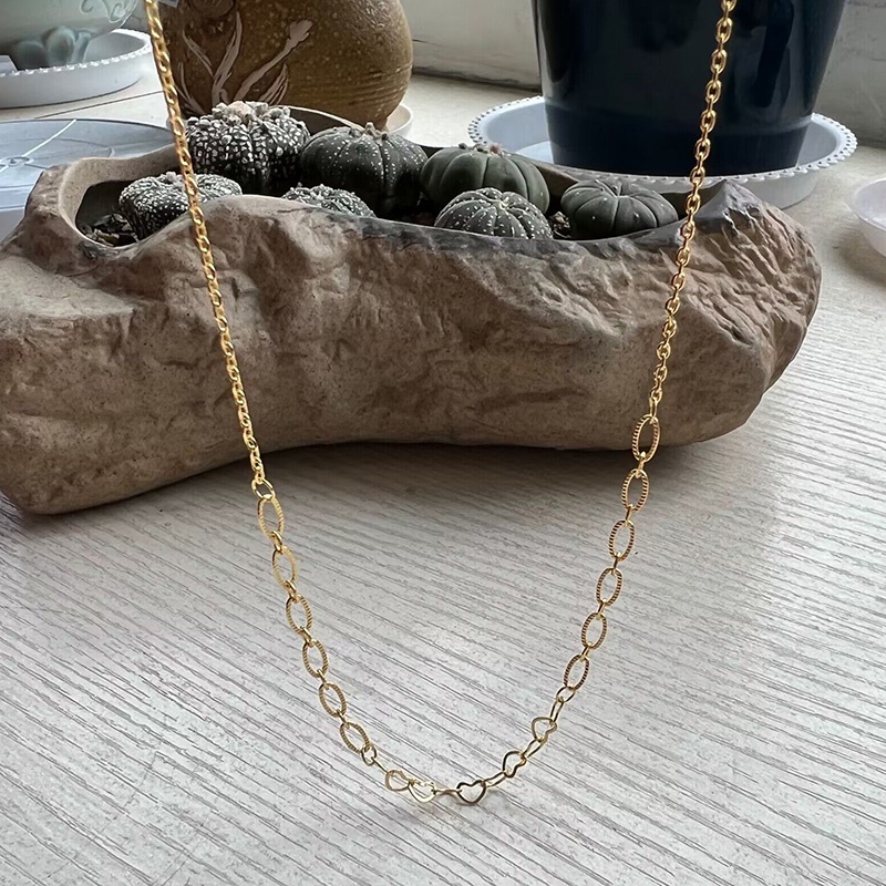 925 Sterling Silver Kalung 18 K Emas Rantai Jantung Mobil Bunga Salib Rantai Sambungan Adjustable Perhiasan Hadiah Wanita
