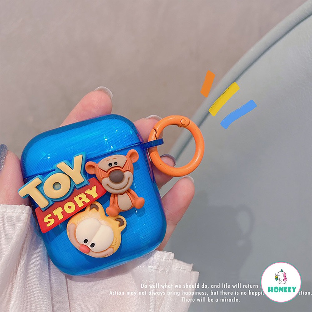 3d Cute Toy Story Blue Silicone Soft Headphone Case Untuk Apple AirPods 12 2 AirPods Pro Wireless Bluetooth Charging Box