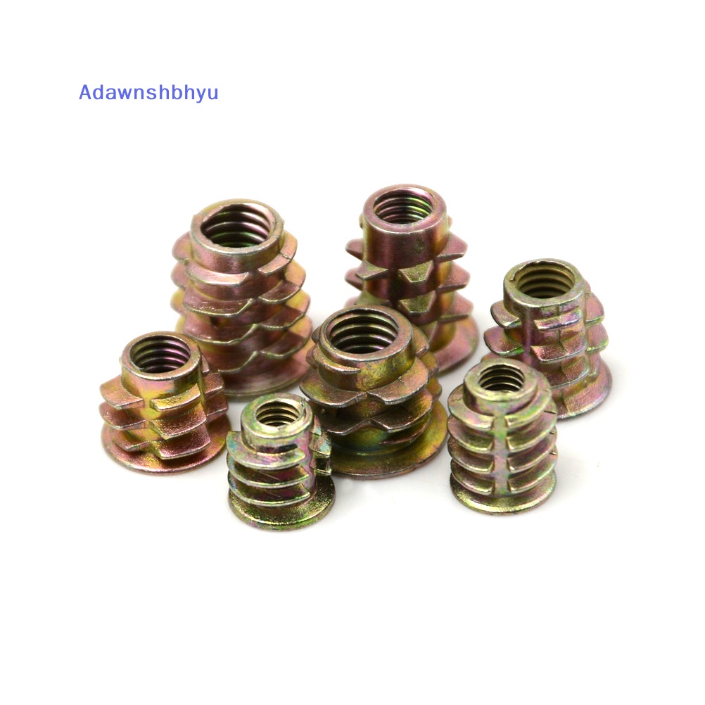 Adhyu 50Pcs M4 M5 M6 Zinc Hex Drive Head Screw Insert Nut Ulir Untuk ID Kayu