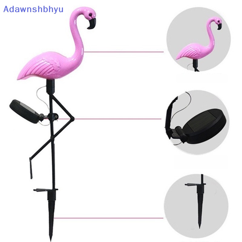 Adhyu 3lampu/Drag New Led Tenaga Surya Flamingo Rumput Taman Stake Landscape Outdoor ID