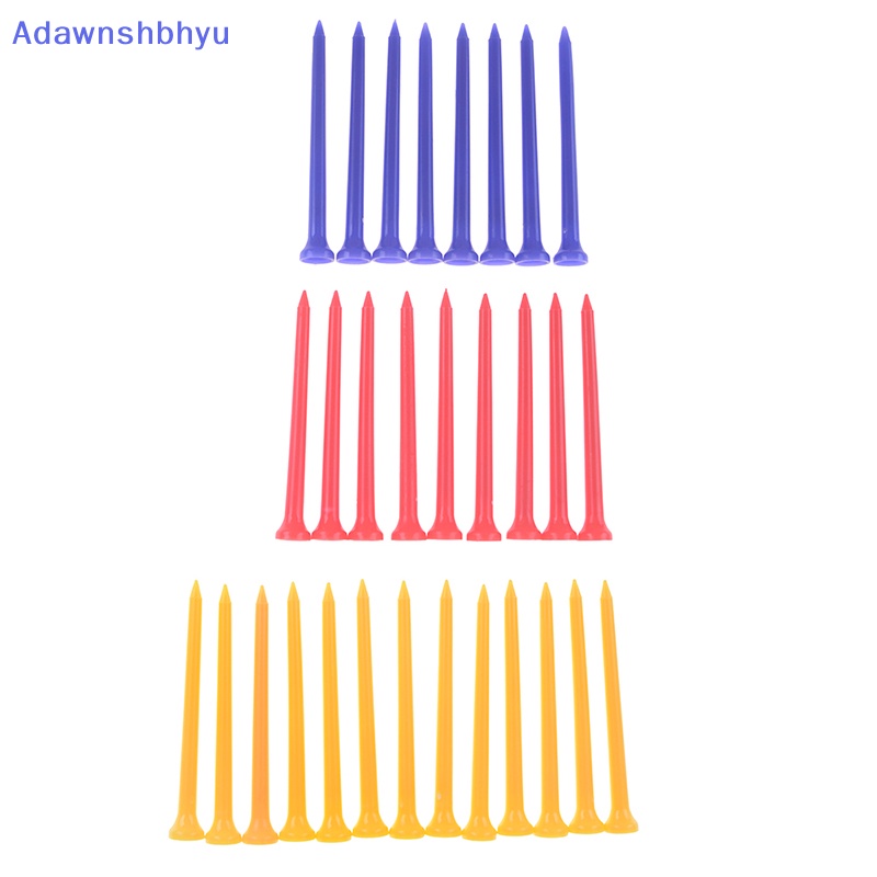 Adhyu 30Pcs /Pack Tee Golf Plastik Multi Warna 8.3CM Tee Golf Plastik Aksesoris ID