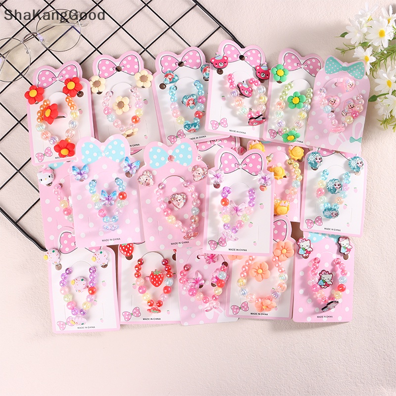 Gelang Anak Selip Ear Clip Ring Set Princess Gelang Ornamen Anak SKK