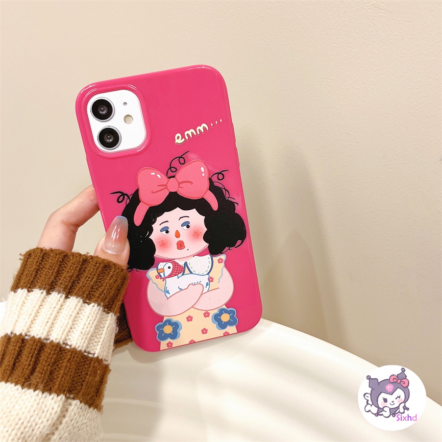 IPHONE Kompatibel Untuk Iphone14 13 12 11 Pro Max SE 2020 X Xr Xs Max8 7 6Plus Lucu Fashion Gadis Ponsel Case Lembut Shockproof Anti Jatuh Pelindung TPU Cover XJJJJ