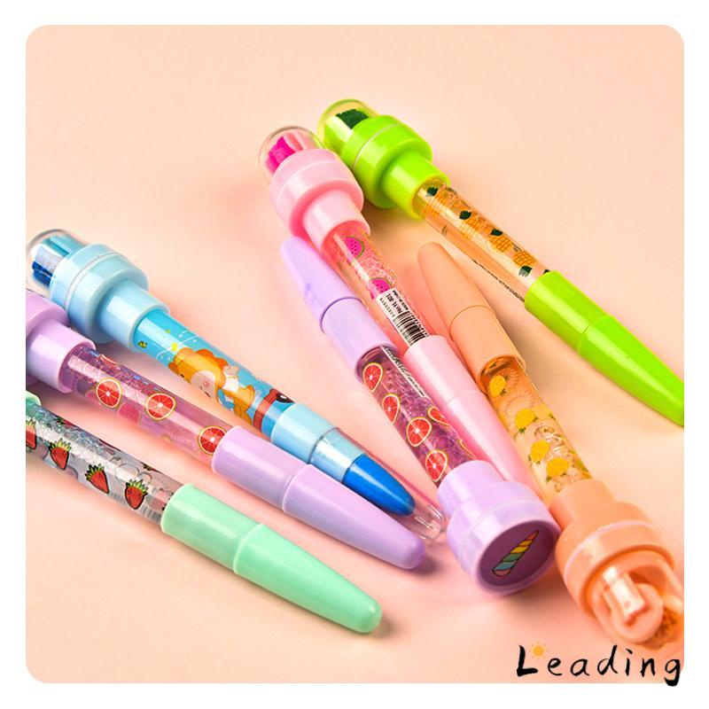 

Pena Gelembung Multi-fungsi 5-in-1 Segel Rol Cahaya Segel Anak-Anak Pena Bolpoin Kreatif Ajaib-Le
