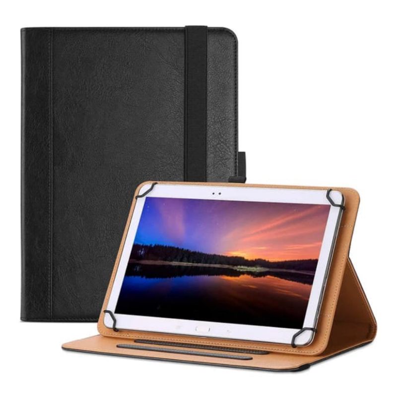 Olike Edu Tab Tablet Edutab E1 8 Inch Inci Leather Flip Book Cover Case Casing Sarung Kesing Flipcas