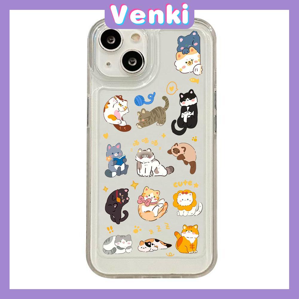 VENKI - For iPhone 11 iPhone Case Clear Big Hole Space Case TPU Soft Case Shockproof Protection Camera Cute Animal Compatible with iPhone 14 13 Pro max 12 Pro Max 11 xr xs max 7 8