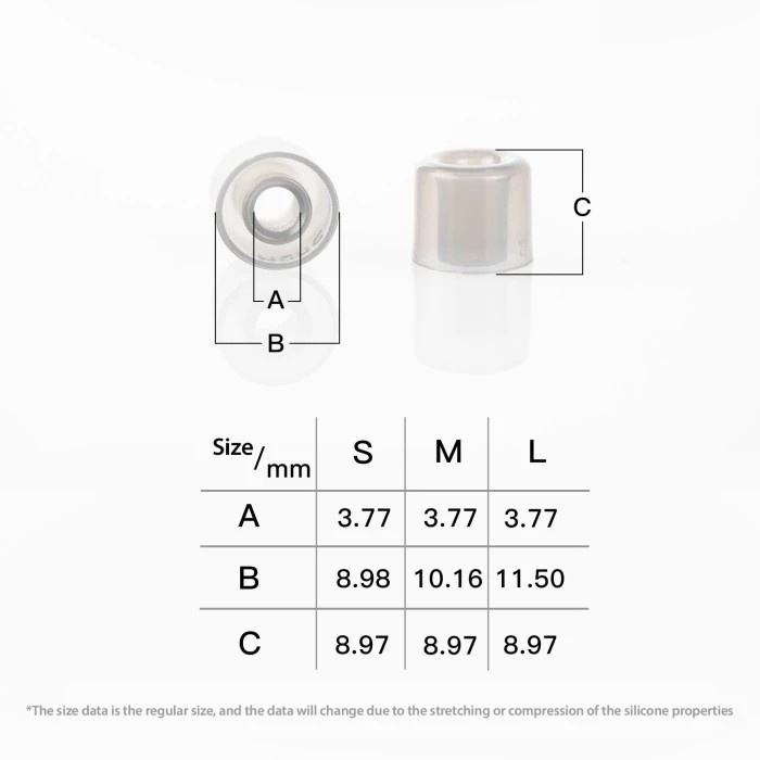 DUNU S&amp;S Stage &amp; Studio Flat Cylindrical Silicone Eartips for IEM