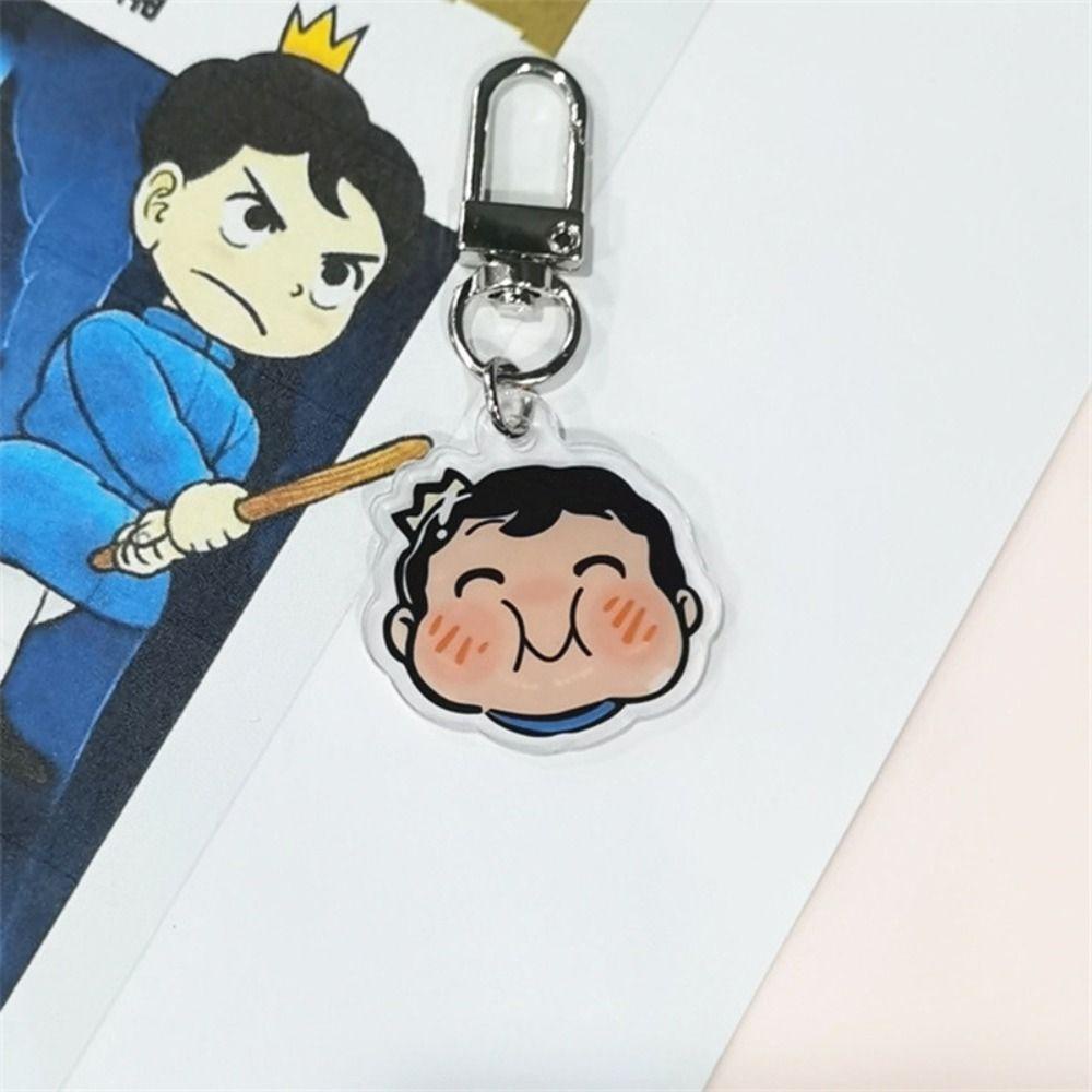 Agustina Pangkat Raja Gantungan Kunci Pernak Pernik Hadiah Double Layer Gantungan Kunci Mobil Tokoh Anime Perhiasan Ornamen Dekorasi Gantung Acrylic Bojji Prince Keyring