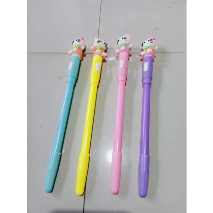 

pen gel kepala hello kitty (lampu tidak nyala atau rusak) satuan -ZilongSEll