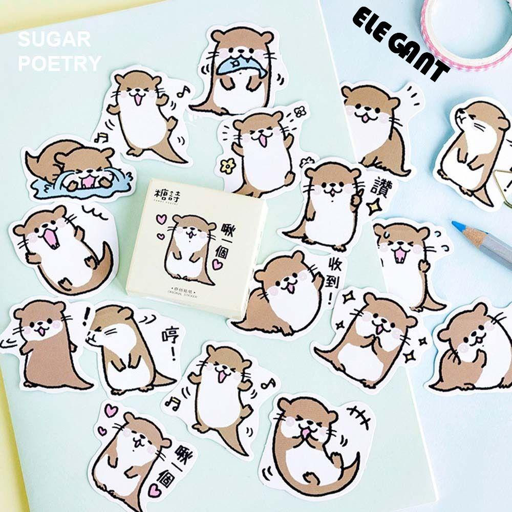 [Elegan] Self-adhesive Stickers Kids Gift Label Deco Alat Tulis Stiker Diary Dekorasi Perlengkapan Sekolah Sealing Stickers Painting Stickers