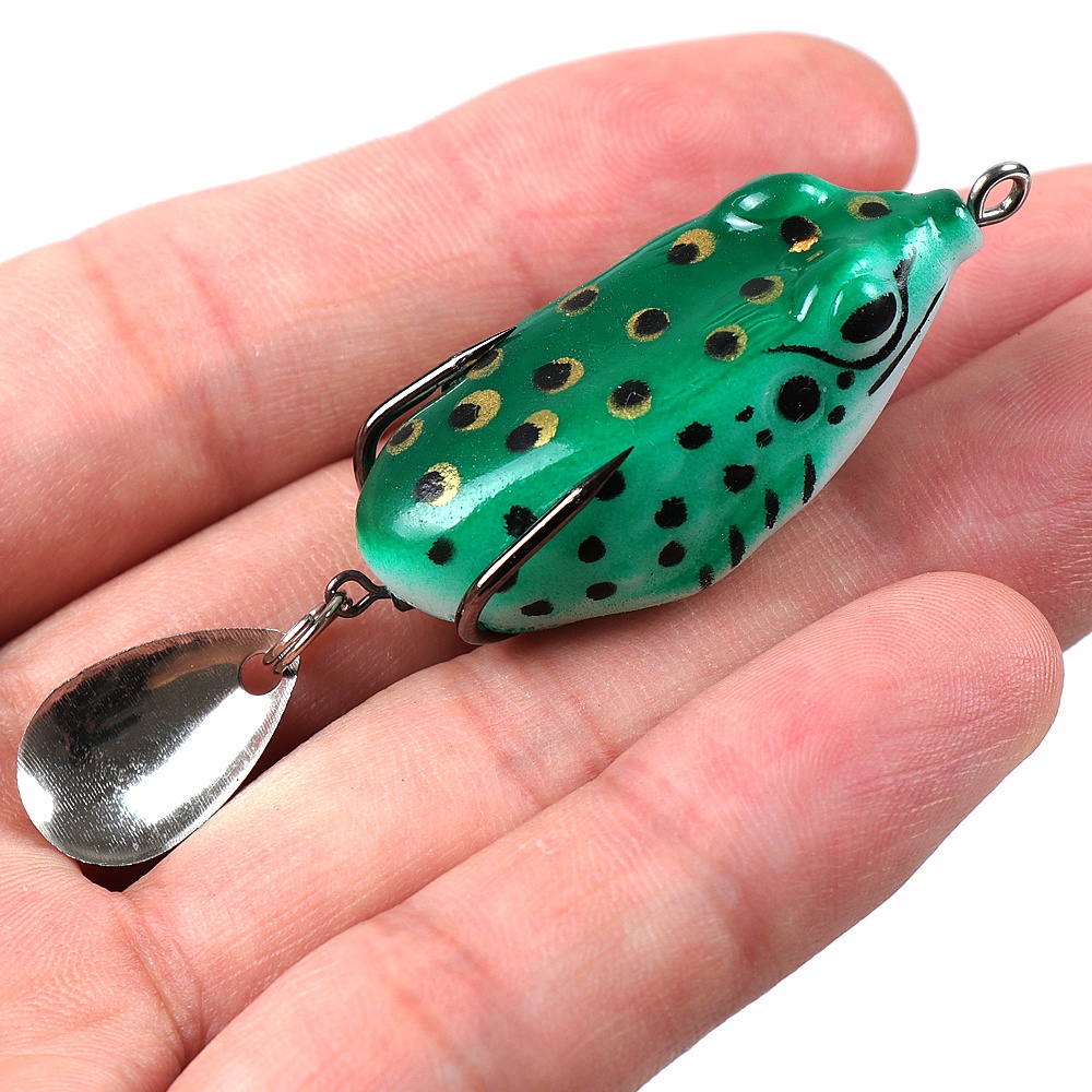 Umpan Katak Casting 4cm/6g Soft Frog Fishing Lure Mini Soft Lure Kait Ganda Top Water Ray Frog Umpan Buatan