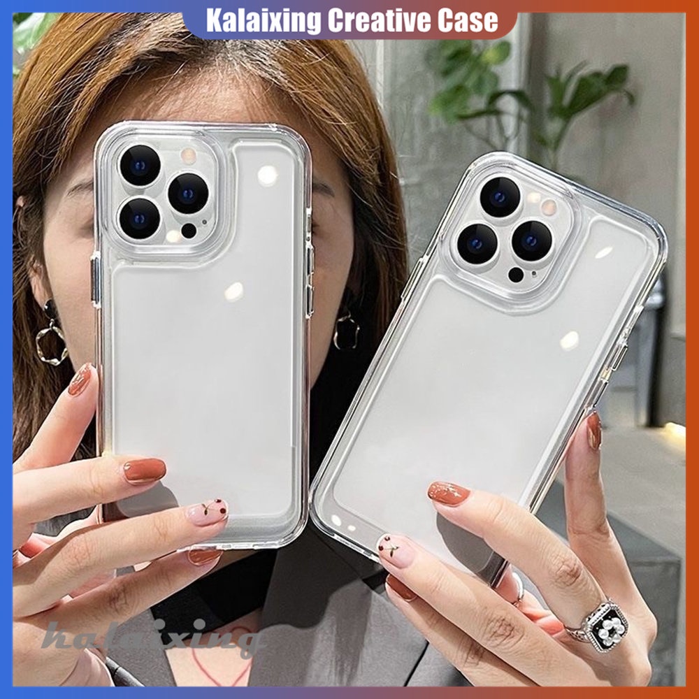 IPHONE Casing Shockproof Bening Mewah Untuk Iphone14 13 12 11 Pro Max7 8 Plus Clear Hard Bumper Casing Akrilik Keras