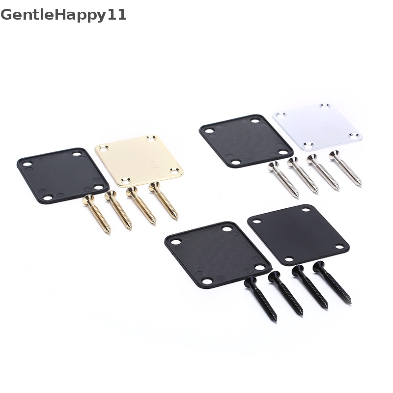 Gentlehappy Plat Leher Gitar Elektrik Neck Plate Fix Papan Sambungan Leher Gitar 3warna id