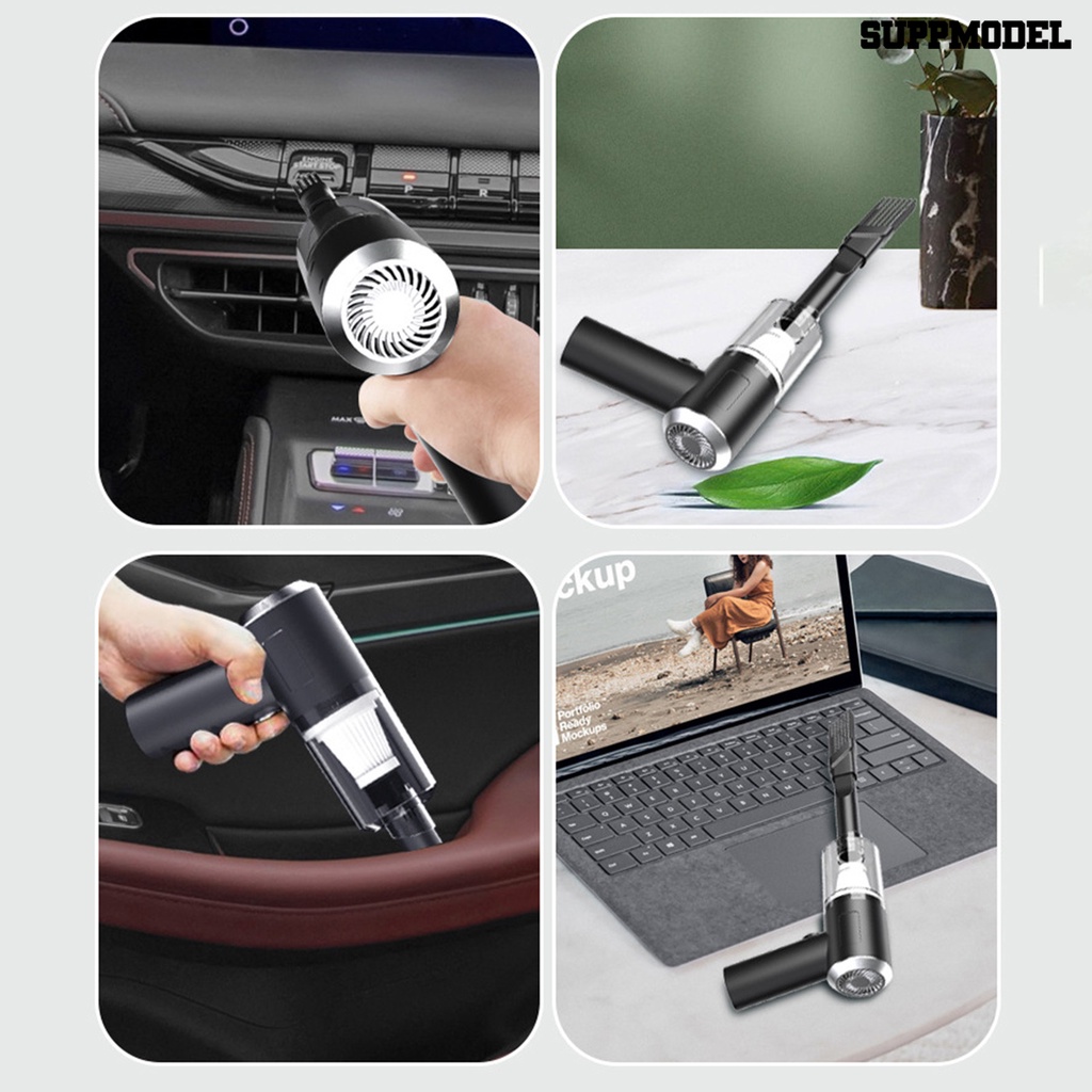 [SM Otomatis] 1set Vacuum Cleaner Wireless Portable 120W Isi Ulang Antarmuka Tipe-C Universal Handheld Car Dust Collector Perlengkapan Kendaraan