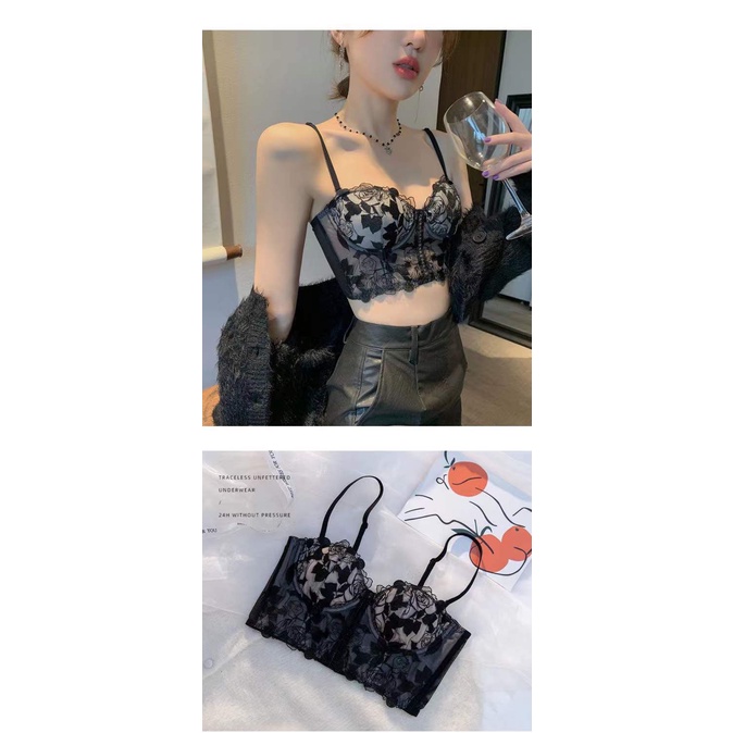 Bra BH Pushup Renda bustier ada kawat import