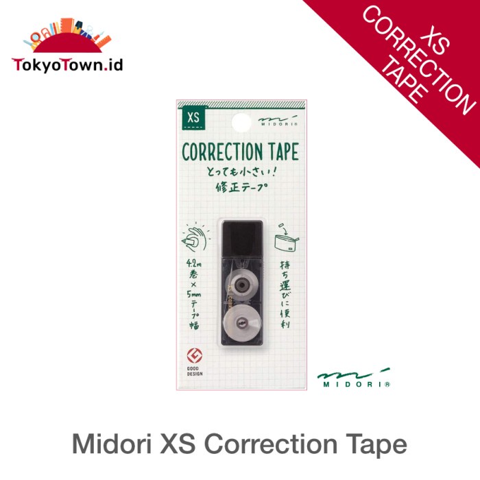 

Midori XS Correction Tape - Hitam