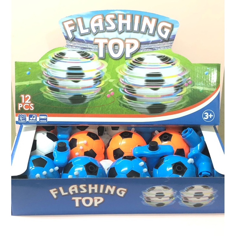 PGC FootBall Spinning Top Bola Mainan Anak Led + music / Mainan Gangsing Bola