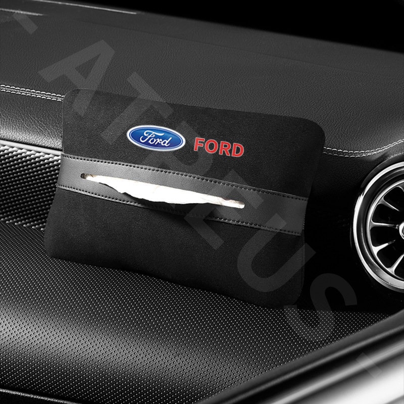 Ford Car Tissue Storage Bag Car Seat Armrest Box Kotak Handuk Kertas Untuk Ford Fiesta Ranger Ecosport Focus Everest Mustang Escape