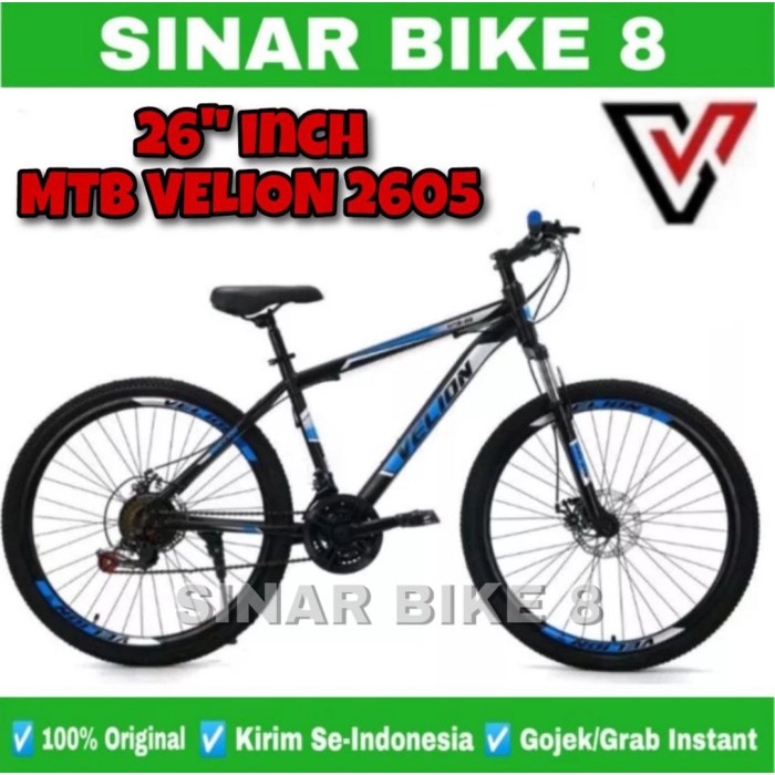 Sepeda Gunung Dewasa MTB VELION 2605 Ukuran 26 Inch 21 Speed Rem Cakram