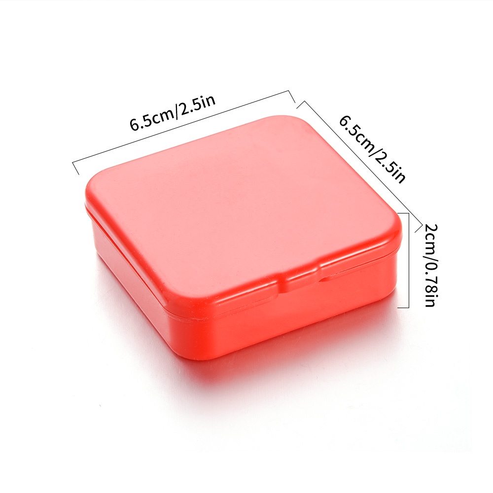 [HOT Sale] Red Square Storage Box Flip Acrylic Perhiasan Membawa Display Portabel Debu-Bukti Mini Sederhana Kalung Cincin DIY Aksesoris Tempat Penyimpanan Dengan Tutup