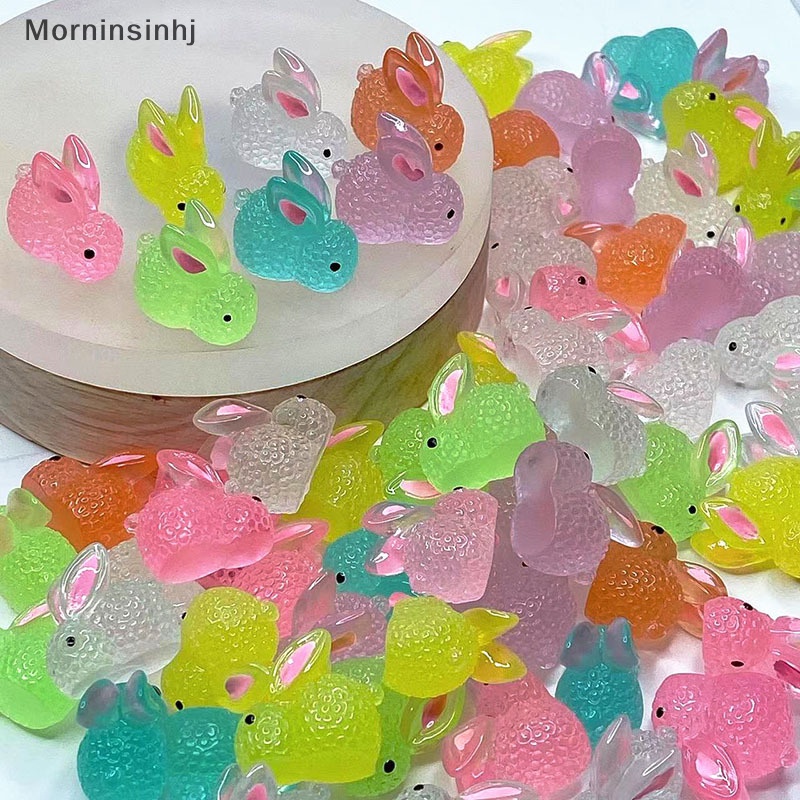 Mornin 5pcs Noctilucent Rabbit Botol Es Dekorasi Kreatif Figure Ornamen Miniatur id