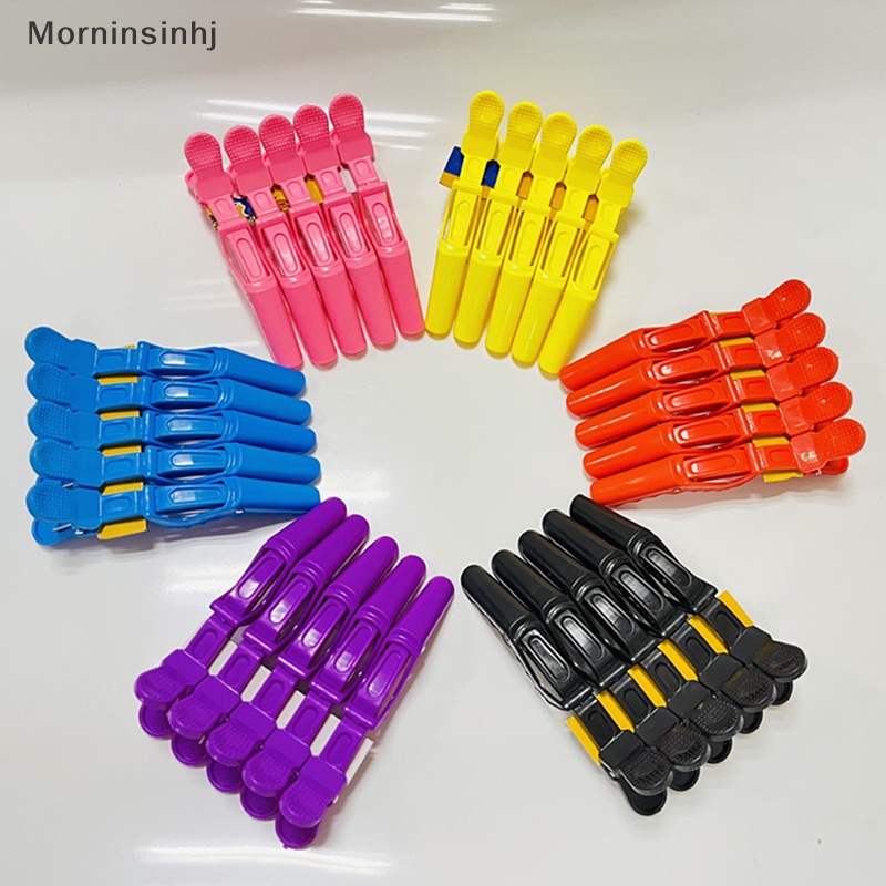 Mornin 5pcs/lot Klip Rambut Plastik Hairdressing Clamp Claw Section Alligator Clips Barber Untuk Salon Styling Aksesoris Rambut Jepit Rambut id