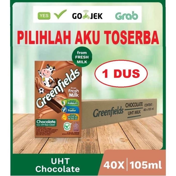 Susu Greenfields CHOCOLATE MINI 105 ml - (HARGA 1 DUS ISI 40 pcs)