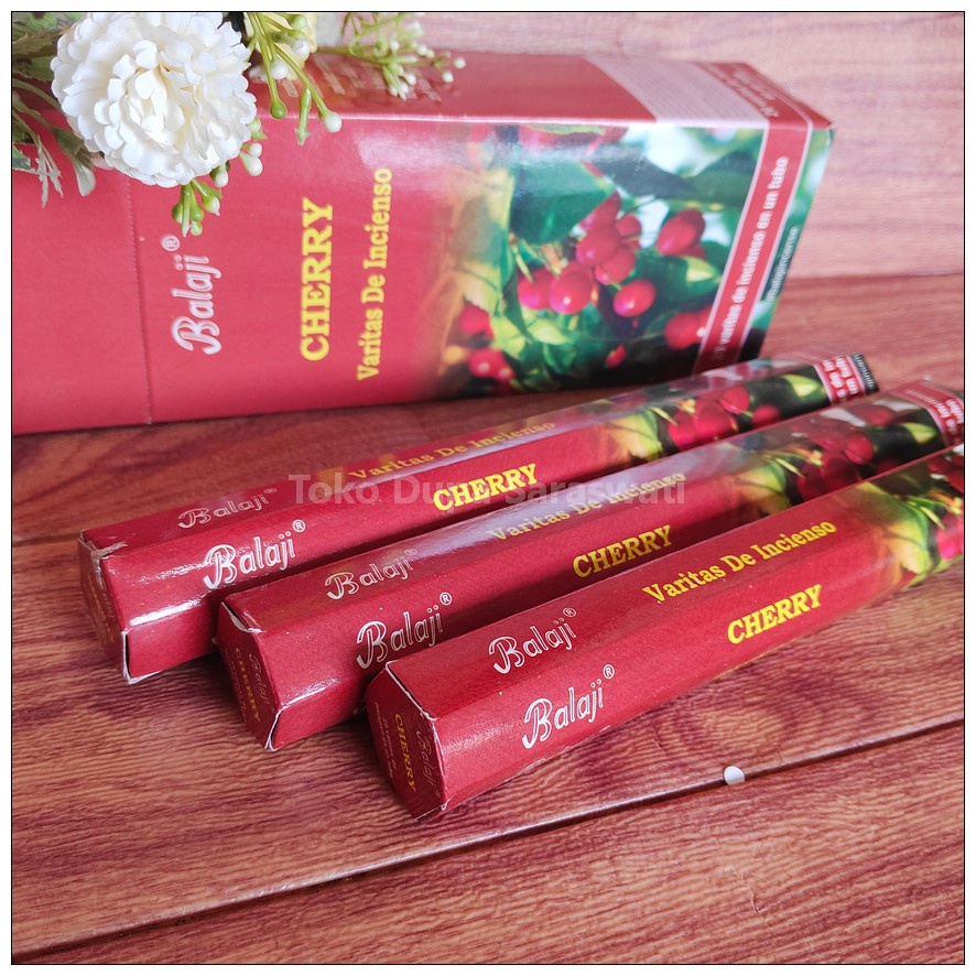 Hio Dupa Wangi Aromaterapi Buah Ceri Hexagonal Isi 20 Stik Balaji
