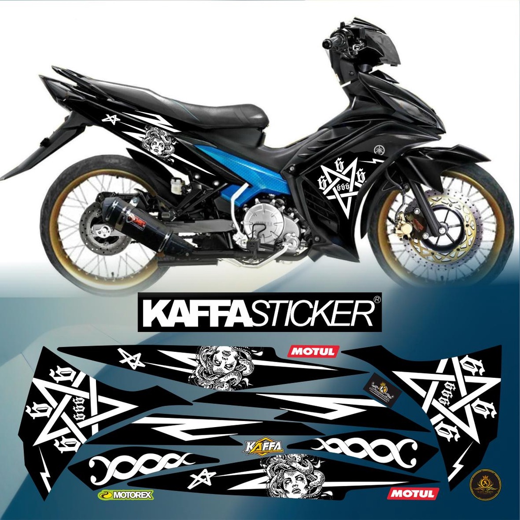 stiker motor variasi / polet Striping Beat JUPITER NEW MX 135  Variasi Sticker Stiker Skotlet Lis Li
