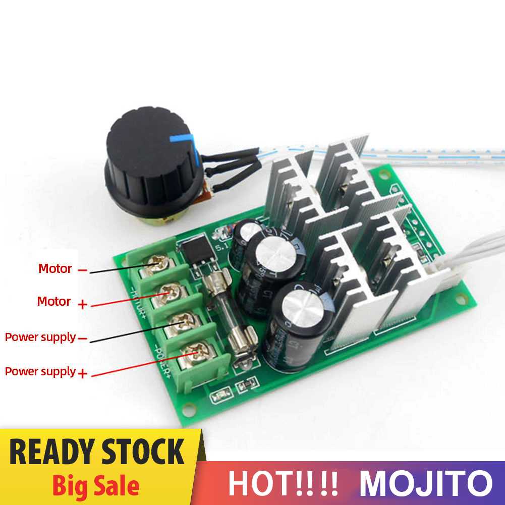 Dc6-60v Motor Speed Controller 30A PWM Gubernur Support PLC Kuantitas Analog 0-5V