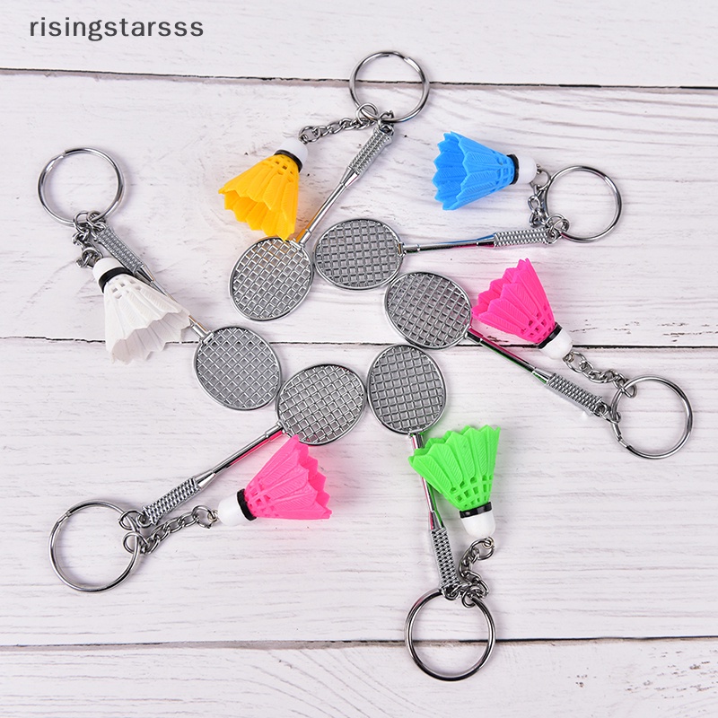 Rsid Span-new Raket Badminton mini Bola Olahraga keyring Gantungan Kunci Tempat Tas Liontin charm Jelly