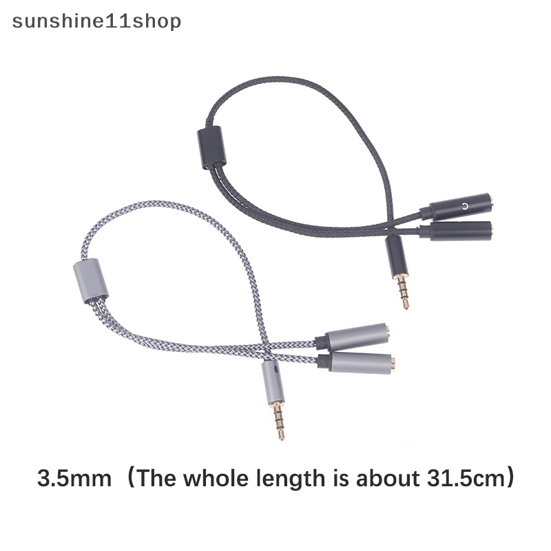 Sho Headphone Komputer Laptop 3.5mm 2-in-1 Adapter Kabel Adaptor Ponsel N