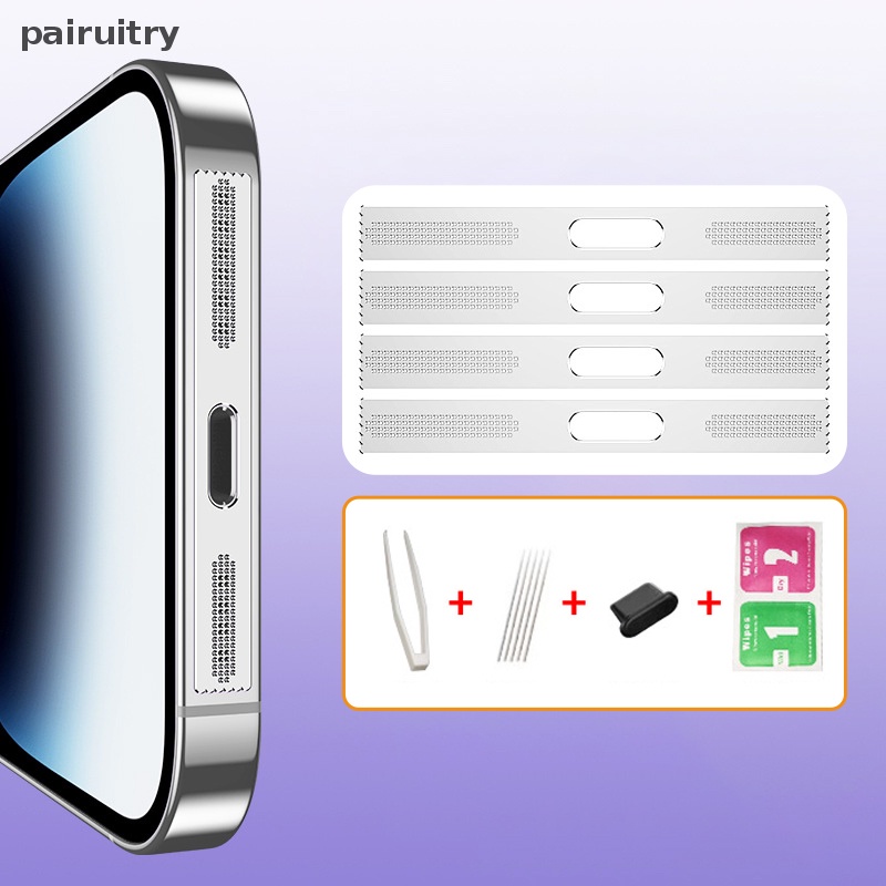 Prt 4pcs Universal Phone Dustproof Net Speaker Lubang Suara Anti Debu Mesh Stiker PRT