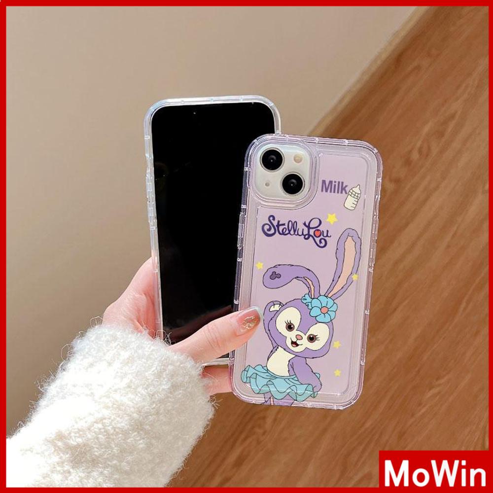 Case iPhone 14 Pro Max iPhone Case Bening Case TPU Soft Case Airbag Shockproof Lucu Ungu Kelinci Kompatibel dengan iPhone 13 Pro Max iPhone 12 Pro Max 11 8Plus 7Plus 6Plus XR XS