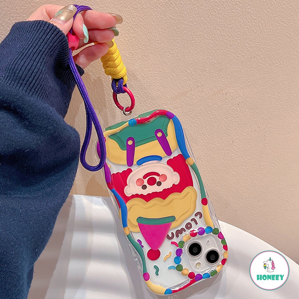 IPHONE Case Lensa Kartun Smile Lucu Clown Art Untuk Iphone14 13 12 11 Pro Max XS XR 7 8Plus Cute Cover Sweet Phone Case