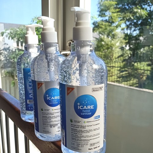 Implora Hand Sanitizer Gel 500ml Pump and Refill Dengan Extra Aloe Vera