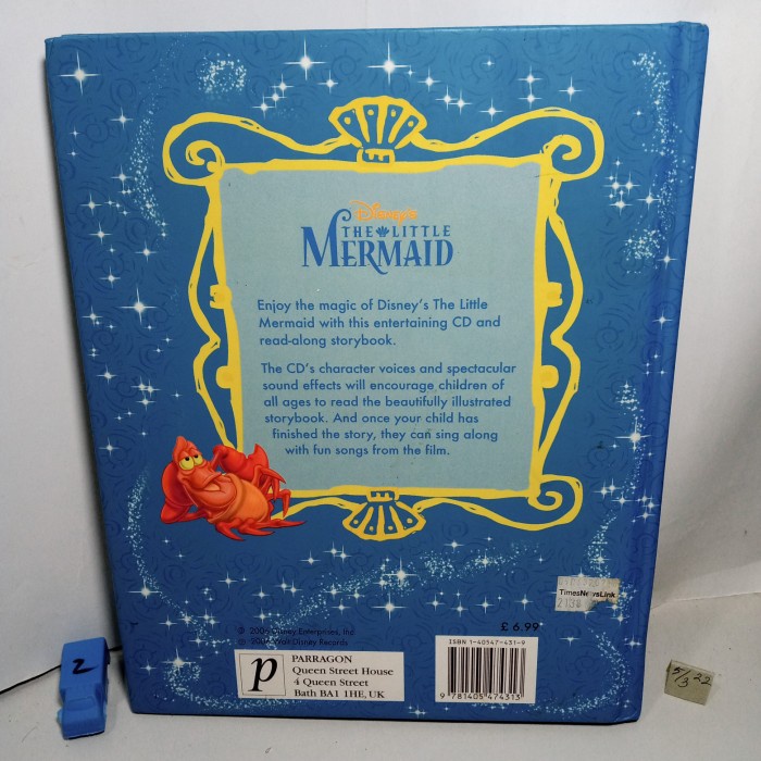 cerita anak bahasa Inggris berwarna Disney the little mermaid HC 44 H