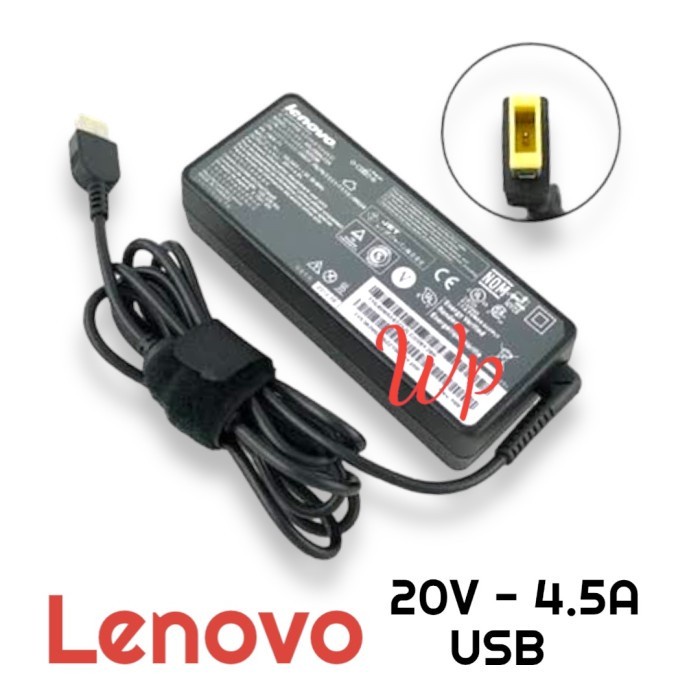 Adaptor Charger Thinkpad 20V 4.5A USB T570 E431 E450c E455 Z510