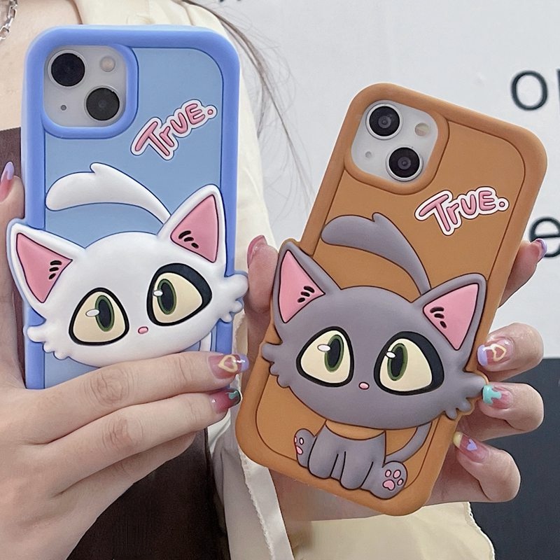 Stereoscopic Suzume no Tojimari Cat Cute Silicone Soft Case for IPhone 11 12 13 14 Pro Max Cute TPU Phone CASE Cute Pretty Girl's Fashion