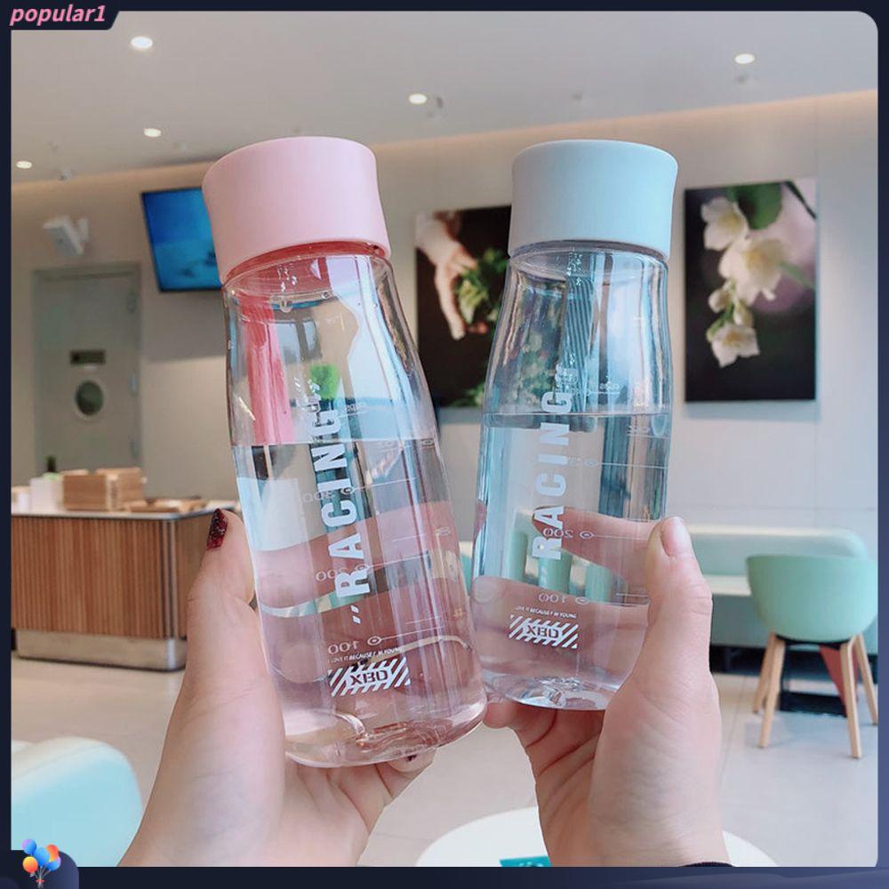 Populer Botol Air Minum 650ml Plastik Portable Anti Bocor Botol Simple