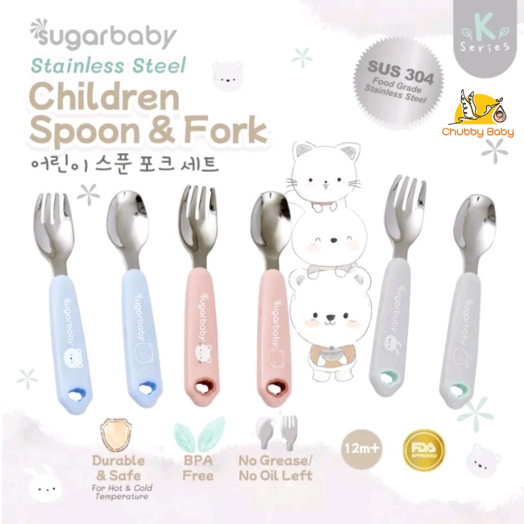 Sugar Baby - Stainless Steel Children Spoon &amp; Fork