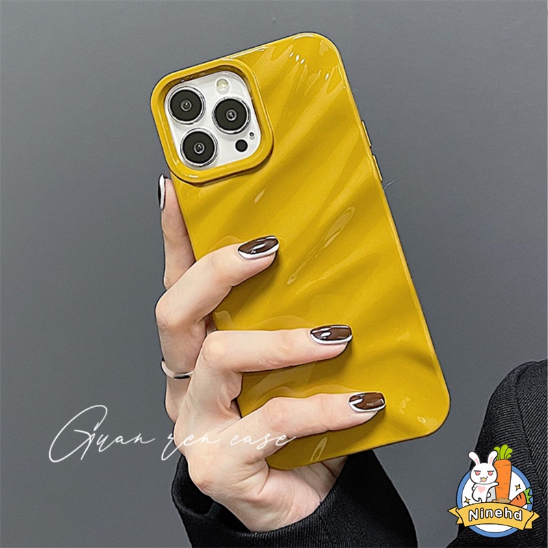 Casing iPhone Desain Riak Air 3D Simple Kompatibel Untuk Iphone14 13 12 11 Pro Max X Xr Xs Max8 7 6 6s Plus SE 2020 Case Warna Permen Macaron Anti Kotoran Anti Jatuh Cover Pelindung