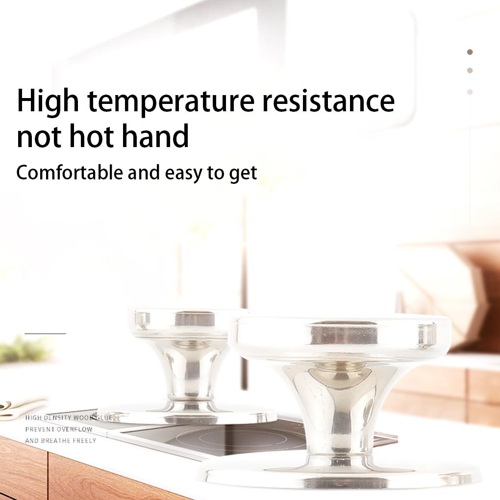 6buah Knob Tutup Panci Stainless Steel Pegangan Saucepan Tutup Panci Tahan Panas Cookware Kitchen Holding Handle