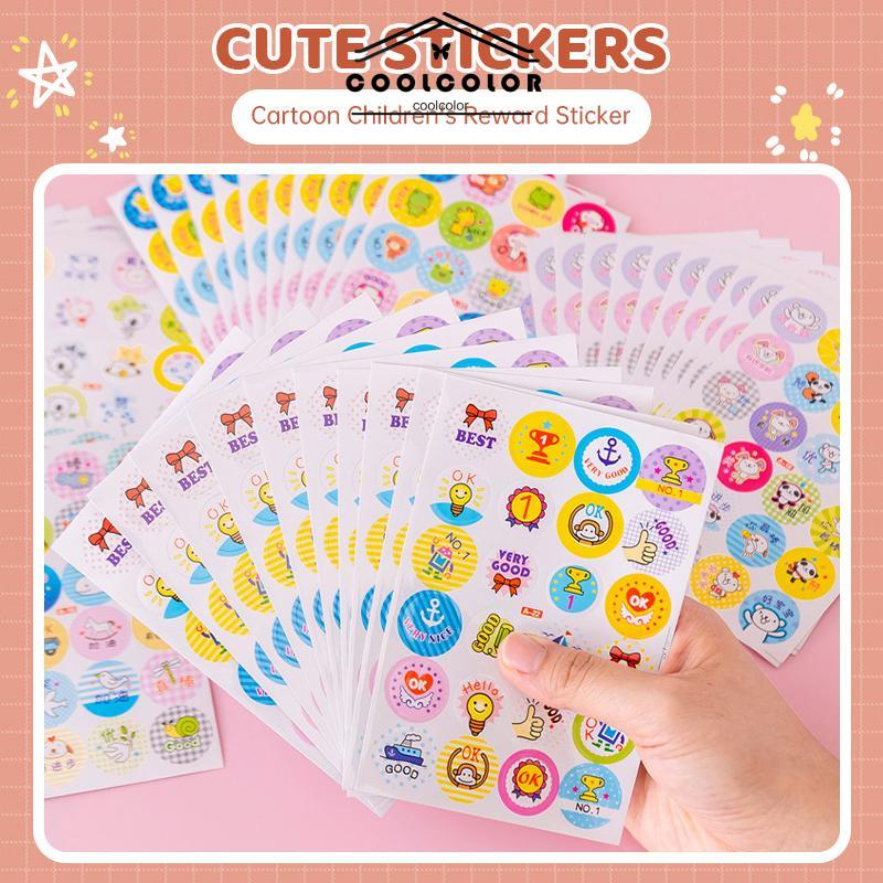 

COD❤️Cartoon Reward Stickers Animals Praise Label Stationery Sticker Mother Teacher Award Classic Toys School Supplies Kids Photo Album Decor- cl