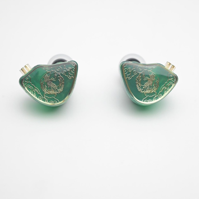 Tangzu WANER Jade Green Dengan Mic 10mm Dynamic Driver Earphone IEM 0.78 2pin Tangzu Wan er Versi Upgrade