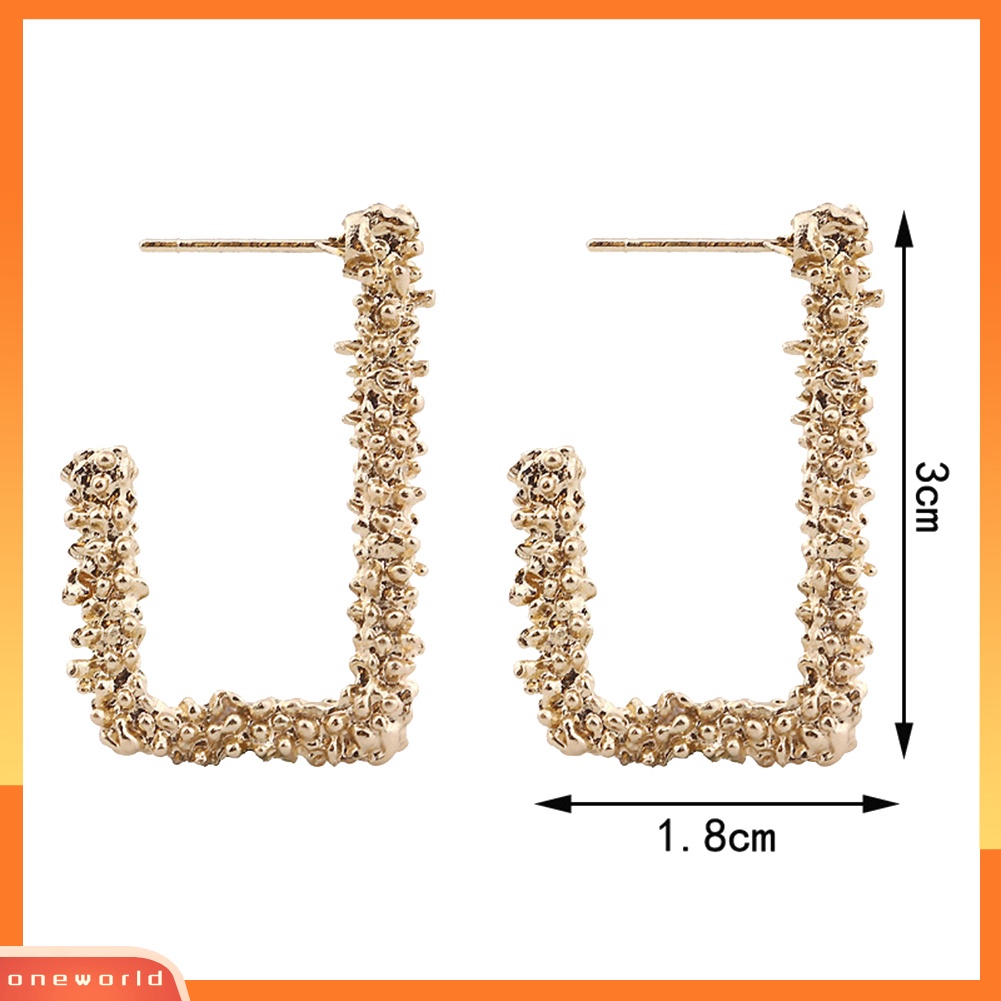 [WOD] Fashion Wanita Sederhana U-Shape Geometris Ear Stud Earrings Statement Jewelry Decor