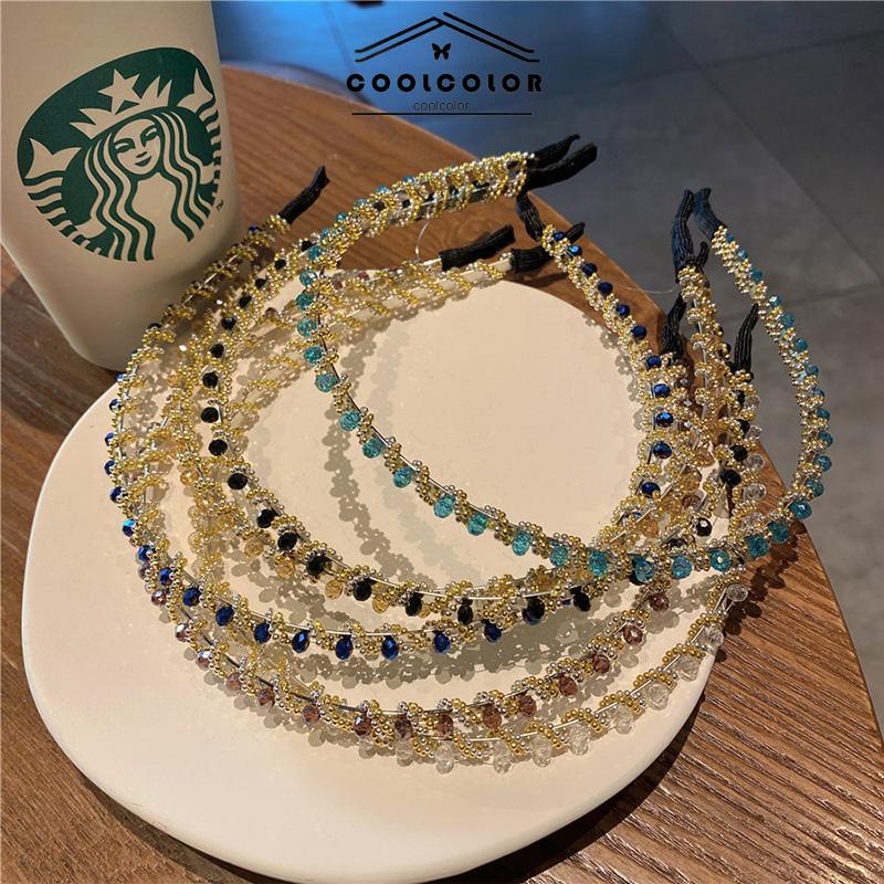 COD❤️Bando Wanita Premium Diamond Metal Fashion Korea Bandana Mutiara Rambut- cl