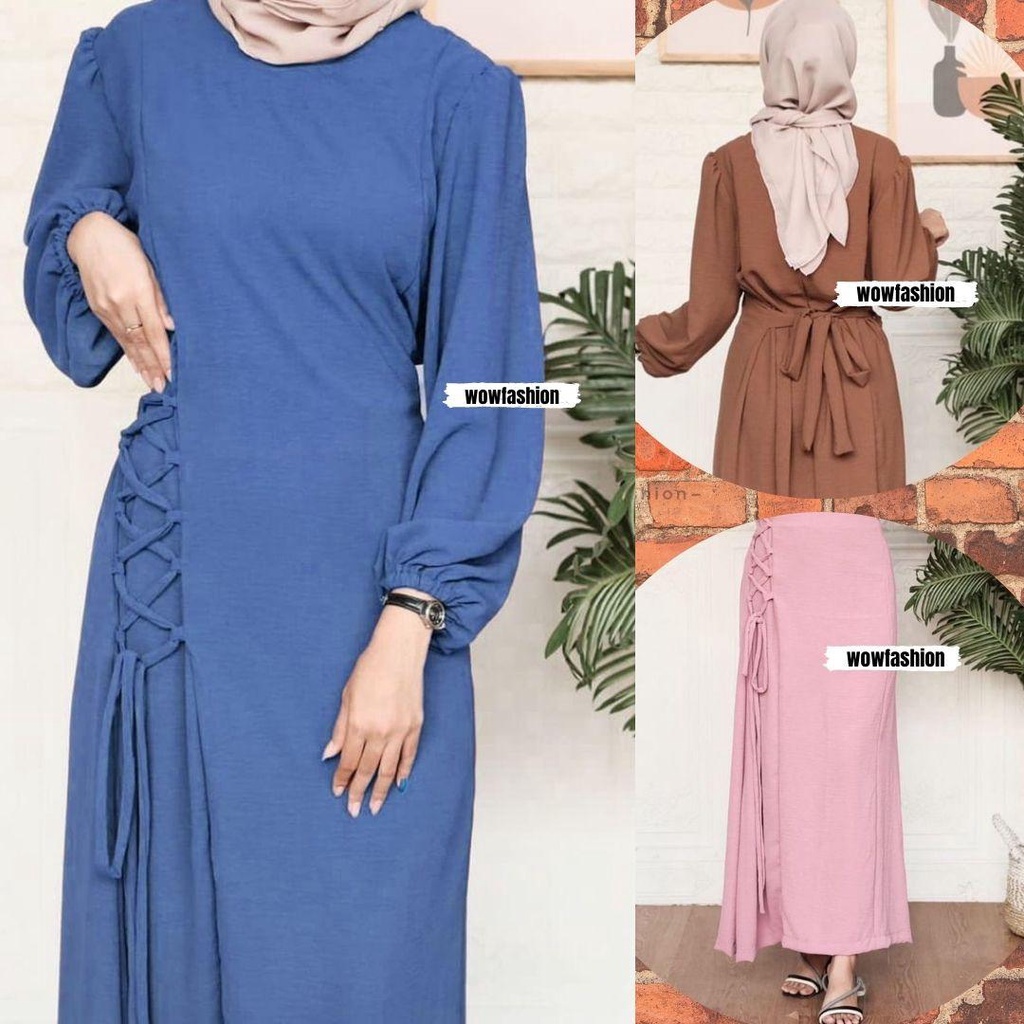 WOW - ANDITA DRESS PREMIUM // DRESS LEBARAN // DRESS WANITA // DRESS KONDANGAN // DRESS KEKINIAN